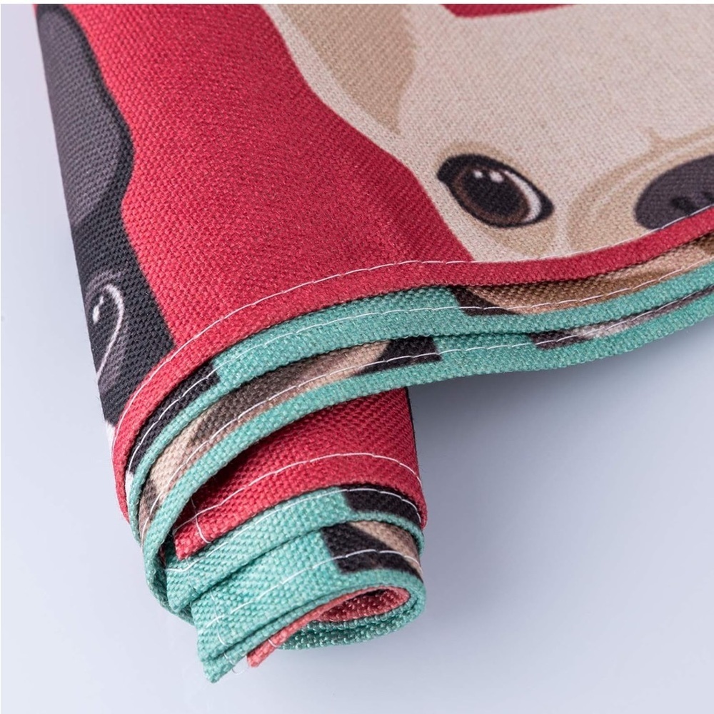 Colorful Pet Portrait Canvas Art, Cotton Linen Placemats, YIFAN - Picture 10 of 11